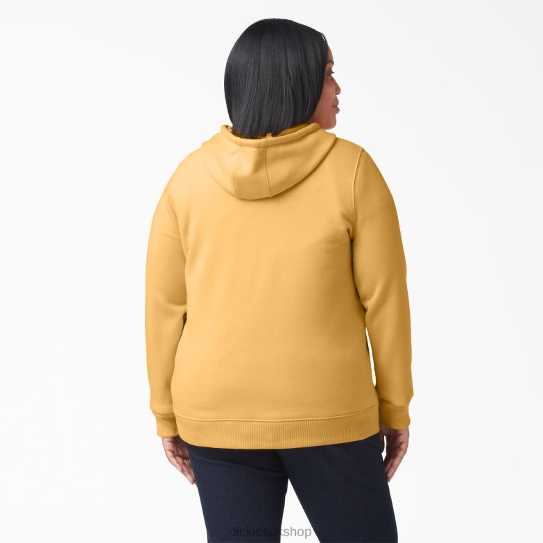 Plus Heavyweight Logo Sleeve Pullover Women Dickies Orange Glow (OG3) 88T842350 Apparel