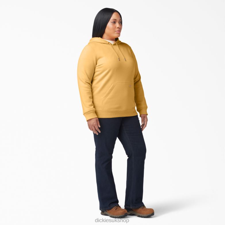 Plus Heavyweight Logo Sleeve Pullover Women Dickies Orange Glow (OG3) 88T842350 Apparel