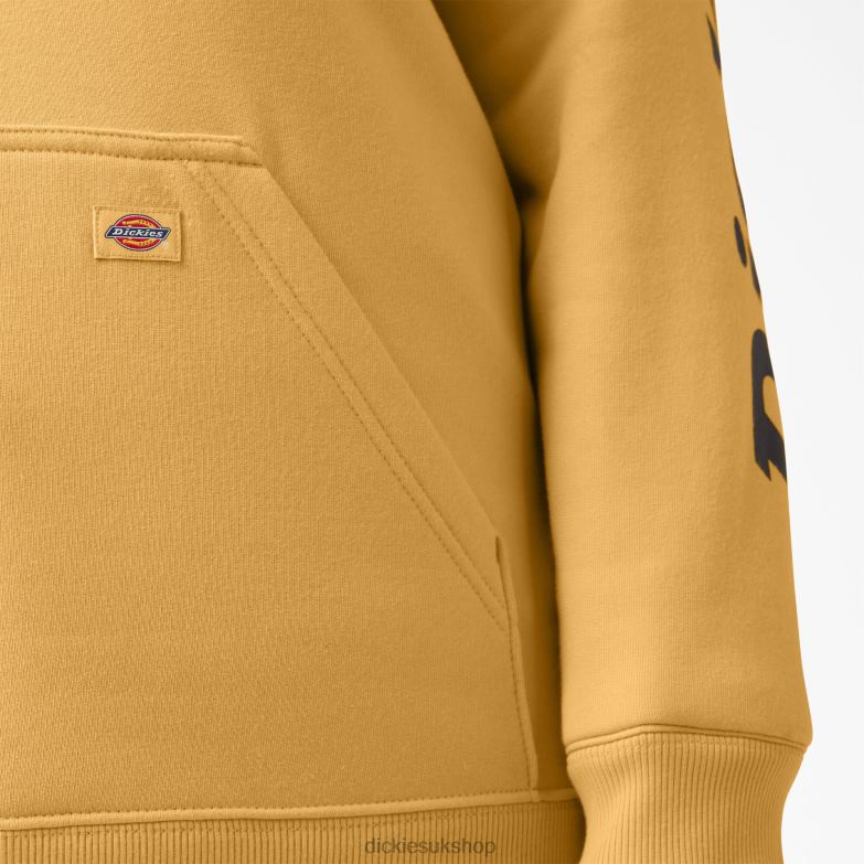 Plus Heavyweight Logo Sleeve Pullover Women Dickies Orange Glow (OG3) 88T842350 Apparel