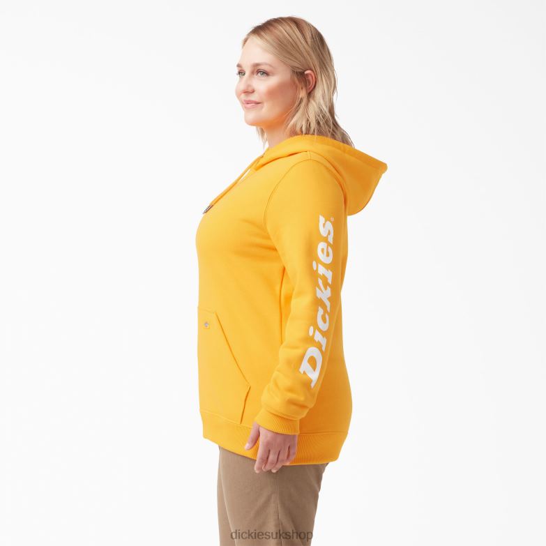 Plus Heavyweight Logo Sleeve Pullover Women Dickies Radiant Yellow (R2Y) 88T842351 Apparel