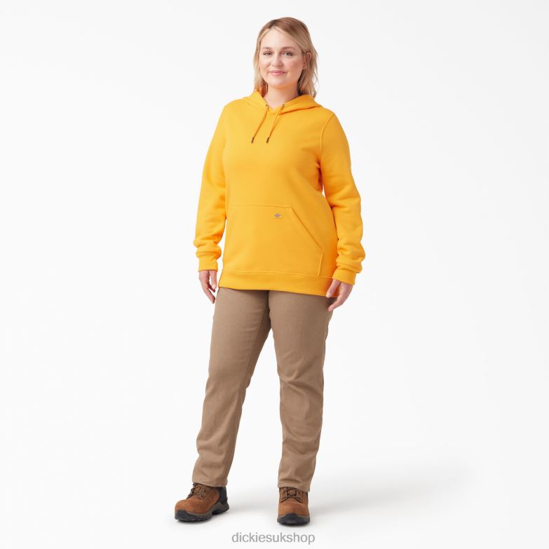Plus Heavyweight Logo Sleeve Pullover Women Dickies Radiant Yellow (R2Y) 88T842351 Apparel