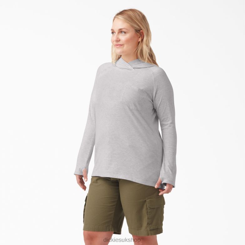 Plus Cooling Performance Sun Shirt Women Dickies Ash Gray (AG) 88T841640 Apparel