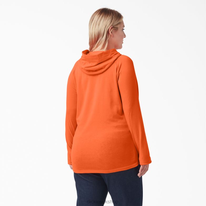 Plus Cooling Performance Sun Shirt Women Dickies Bright Orange (BOD) 88T841641 Apparel