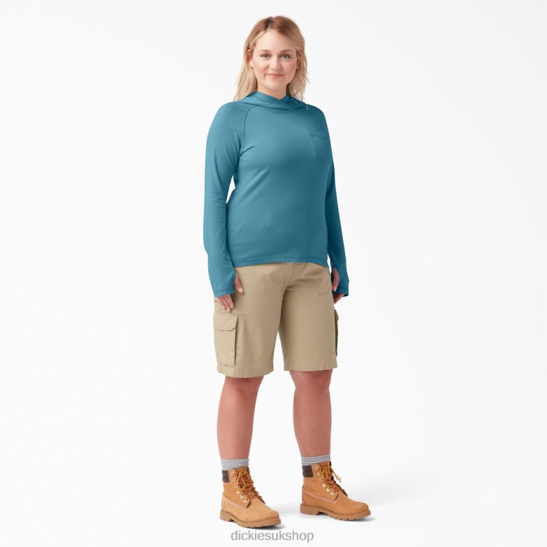 Plus Cooling Performance Sun Shirt Women Dickies Deep Sky (ESD) 88T841644 Apparel