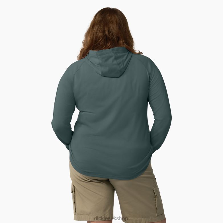 Plus Cooling Performance Sun Shirt Women Dickies Lincoln Green (LN) 88T841647 Apparel