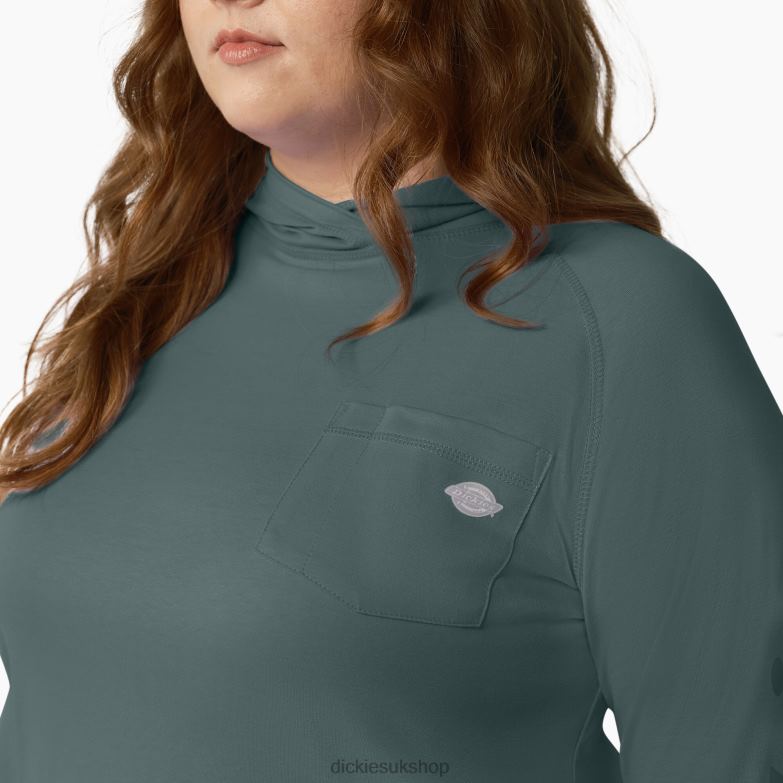 Plus Cooling Performance Sun Shirt Women Dickies Lincoln Green (LN) 88T841647 Apparel