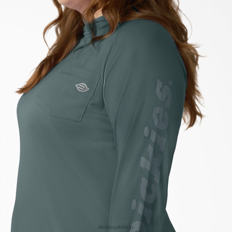 Plus Cooling Performance Sun Shirt Women Dickies Lincoln Green (LN) 88T841647 Apparel