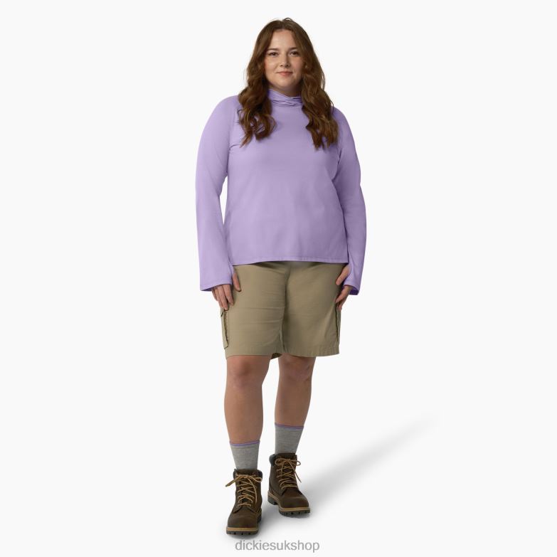 Plus Cooling Performance Sun Shirt Women Dickies Purple Rose (UR2) 88T841649 Apparel