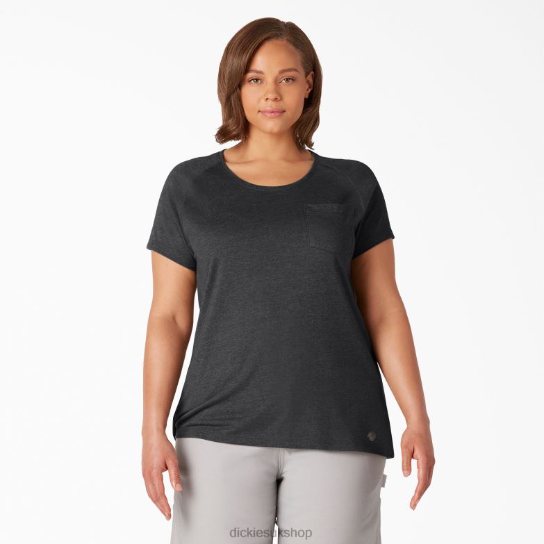 Plus Cooling Short Sleeve T-Shirt Women Dickies Black (KBK) 88T841592 Apparel