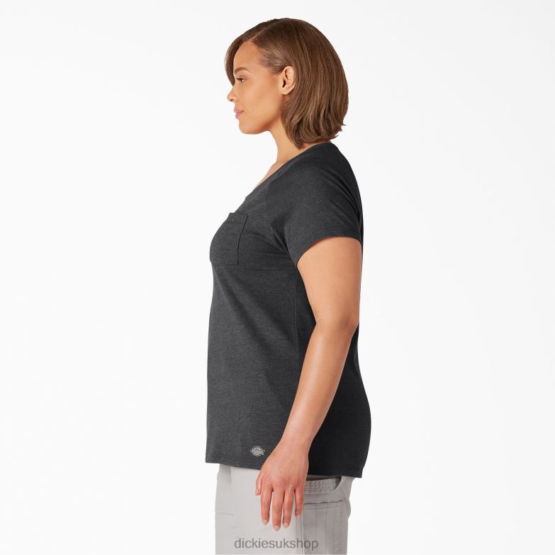 Plus Cooling Short Sleeve T-Shirt Women Dickies Black (KBK) 88T841592 Apparel