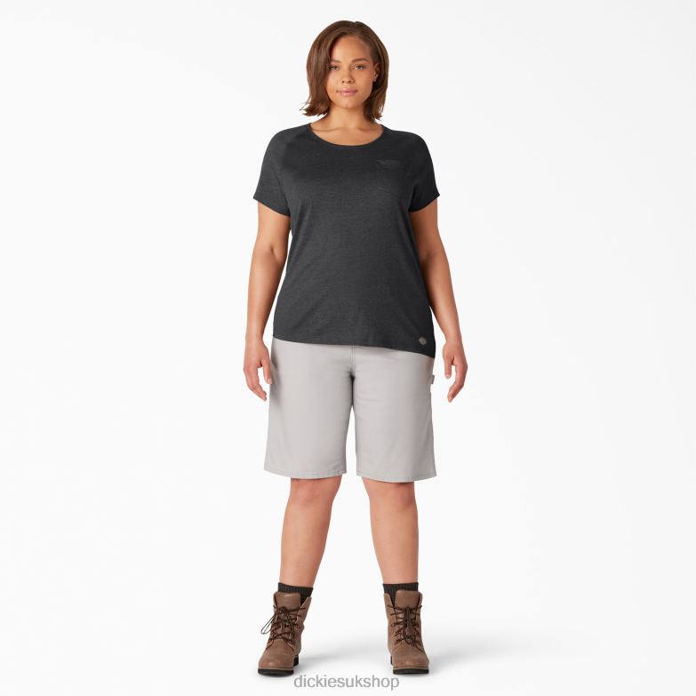 Plus Cooling Short Sleeve T-Shirt Women Dickies Black (KBK) 88T841592 Apparel