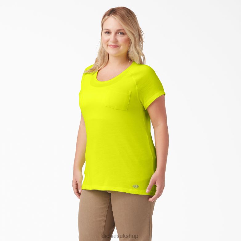 Plus Cooling Short Sleeve T-Shirt Women Dickies Bright Yellow (BWD) 88T841586 Apparel
