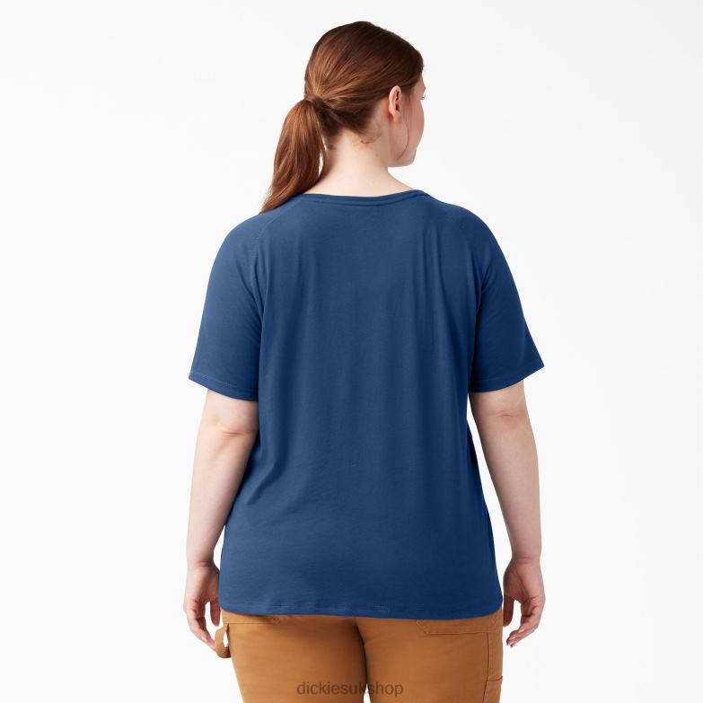 Plus Cooling Short Sleeve T-Shirt Women Dickies Dynamic Navy (DY2) 88T841588 Apparel