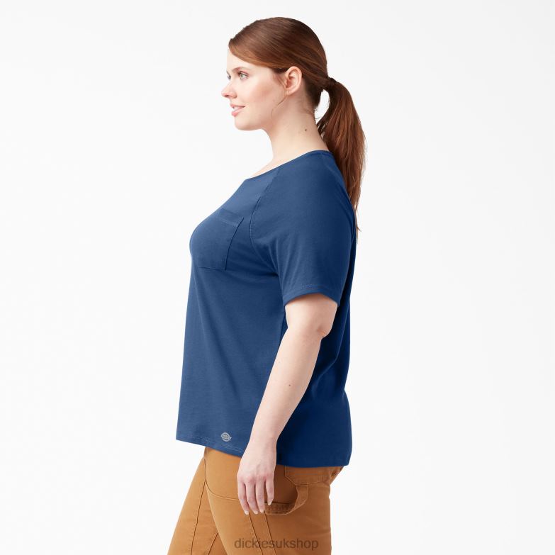 Plus Cooling Short Sleeve T-Shirt Women Dickies Dynamic Navy (DY2) 88T841588 Apparel