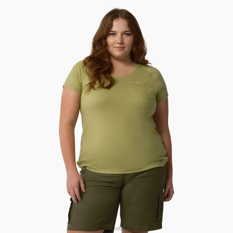 Plus Cooling Short Sleeve T-Shirt Women Dickies Fern Heather (F2H) 88T841591 Apparel