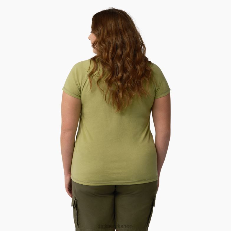 Plus Cooling Short Sleeve T-Shirt Women Dickies Fern Heather (F2H) 88T841591 Apparel