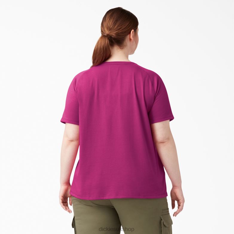 Plus Cooling Short Sleeve T-Shirt Women Dickies Festival Fuchsia (F2F) 88T841590 Apparel