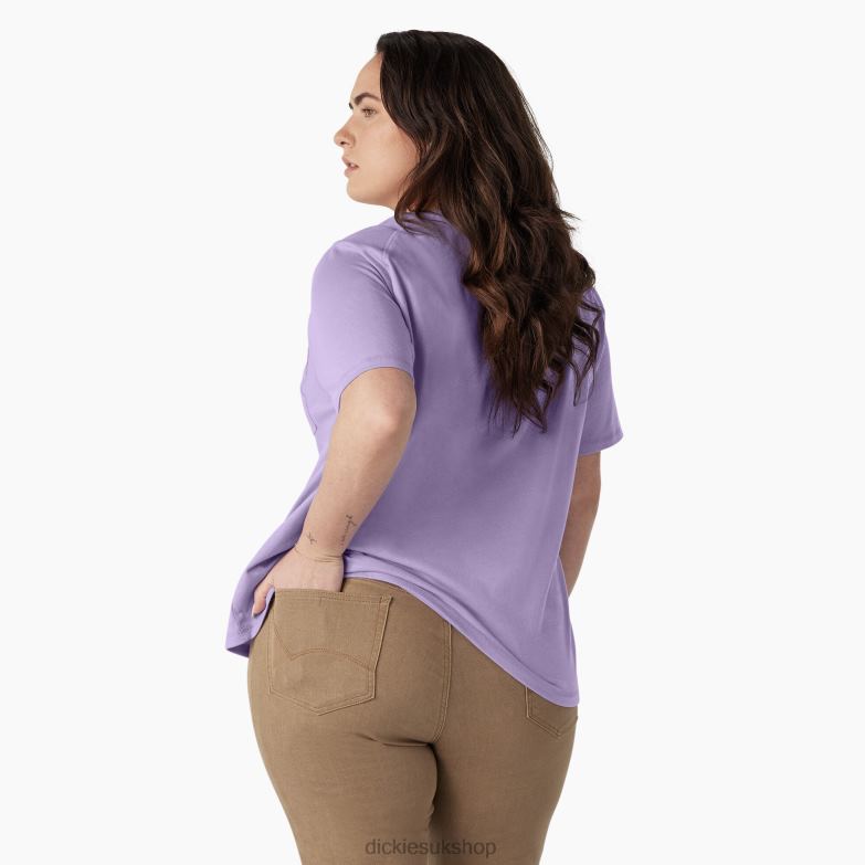 Plus Cooling Short Sleeve T-Shirt Women Dickies Purple Rose (UR2) 88T841594 Apparel