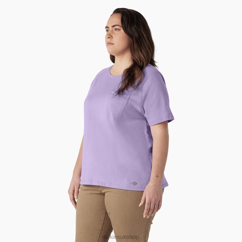 Plus Cooling Short Sleeve T-Shirt Women Dickies Purple Rose (UR2) 88T841594 Apparel