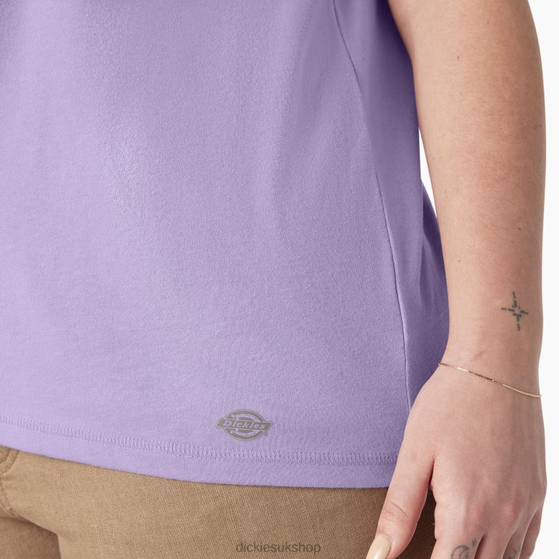 Plus Cooling Short Sleeve T-Shirt Women Dickies Purple Rose (UR2) 88T841594 Apparel
