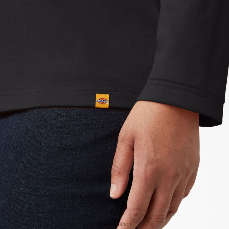 Plus Heavyweight Henley Women Dickies Black (KBK) 88T842154 Apparel