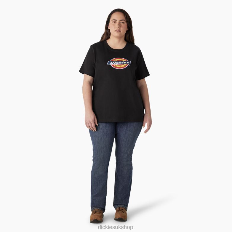 Plus Heavyweight Logo T-Shirt Women Dickies Black (KBK) 88T842146 Apparel