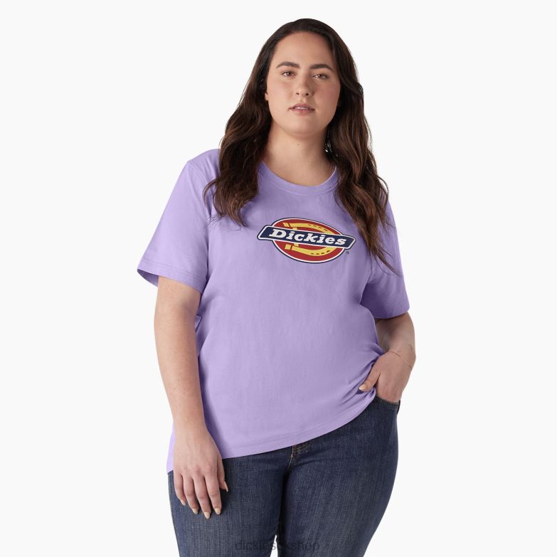 Plus Heavyweight Logo T-Shirt Women Dickies Purple Rose (UR2) 88T842145 Apparel