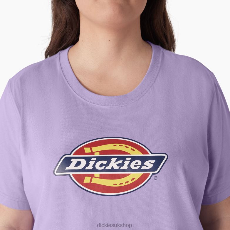 Plus Heavyweight Logo T-Shirt Women Dickies Purple Rose (UR2) 88T842145 Apparel