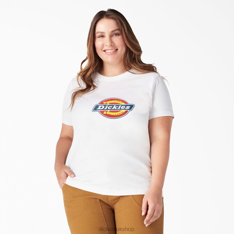 Plus Heavyweight Logo T-Shirt Women Dickies White (WH) 88T842147 Apparel