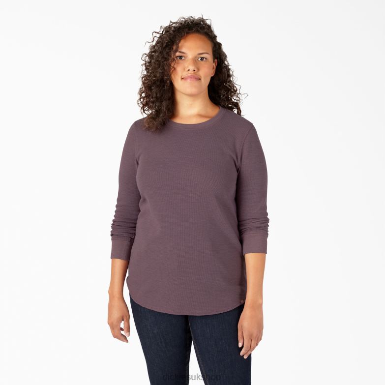 Plus Long Sleeve Thermal Shirt Women Dickies Dusty Violet (SSD) 88T842074 Apparel