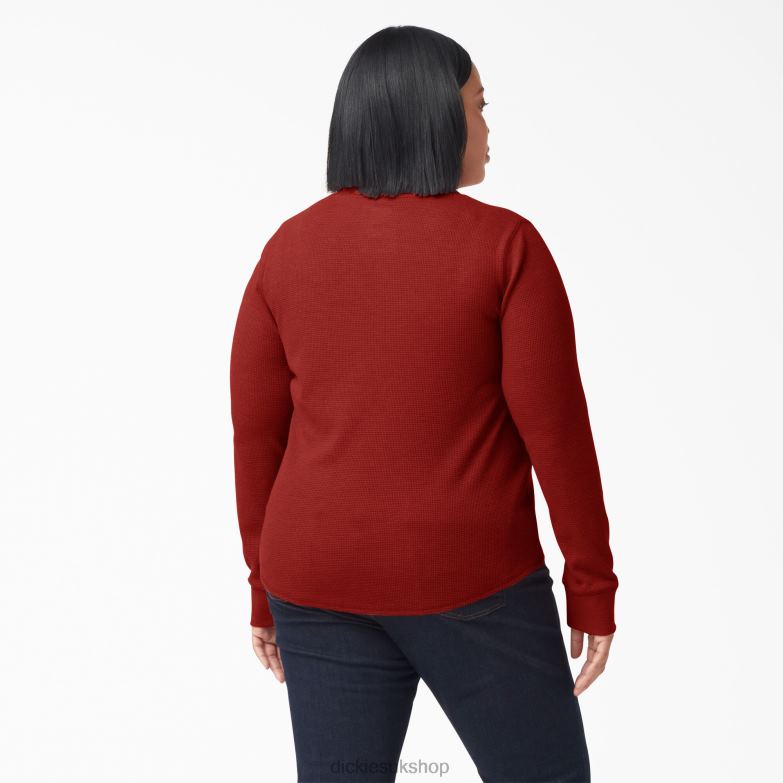 Plus Long Sleeve Thermal Shirt Women Dickies Molten Lava Heather (M2H) 88T842072 Apparel