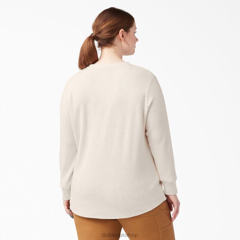 Plus Long Sleeve Thermal Shirt Women Dickies Oatmeal Heather (O2H) 88T842073 Apparel
