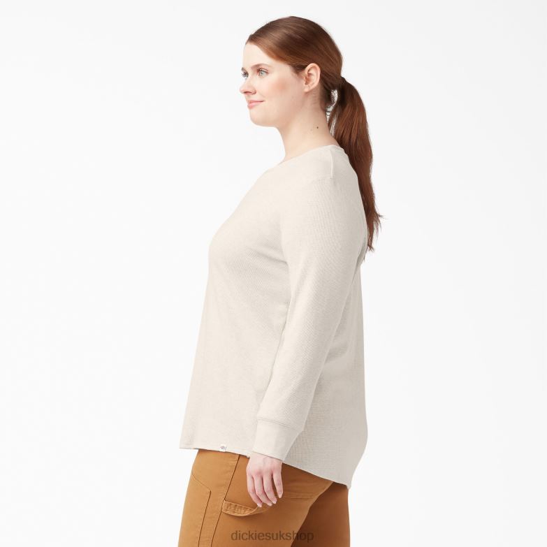 Plus Long Sleeve Thermal Shirt Women Dickies Oatmeal Heather (O2H) 88T842073 Apparel