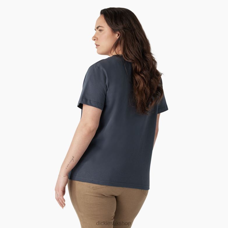 Plus Short Sleeve Heavyweight T-Shirt Women Dickies Airforce Blue (AF) 88T841965 Apparel