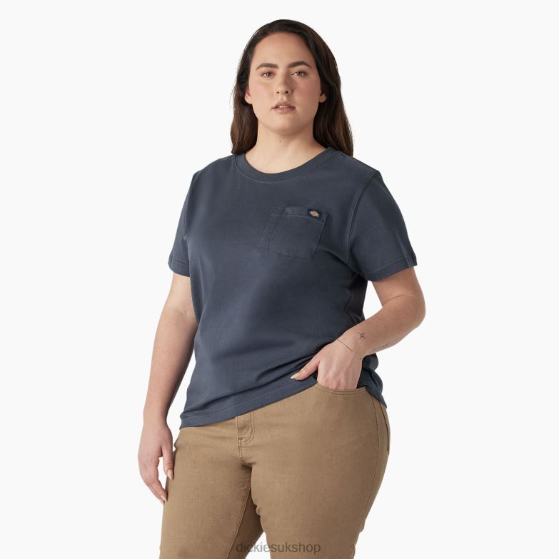 Plus Short Sleeve Heavyweight T-Shirt Women Dickies Airforce Blue (AF) 88T841965 Apparel