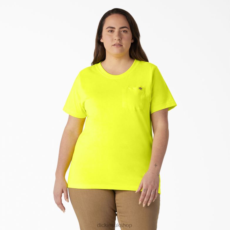 Plus Short Sleeve Heavyweight T-Shirt Women Dickies Bright Yellow (BWD) 88T841968 Apparel