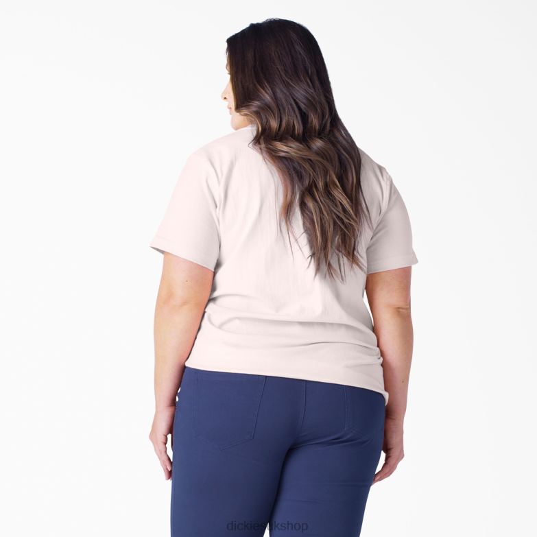 Plus Short Sleeve Heavyweight T-Shirt Women Dickies Lotus Pink (LO2) 88T841973 Apparel