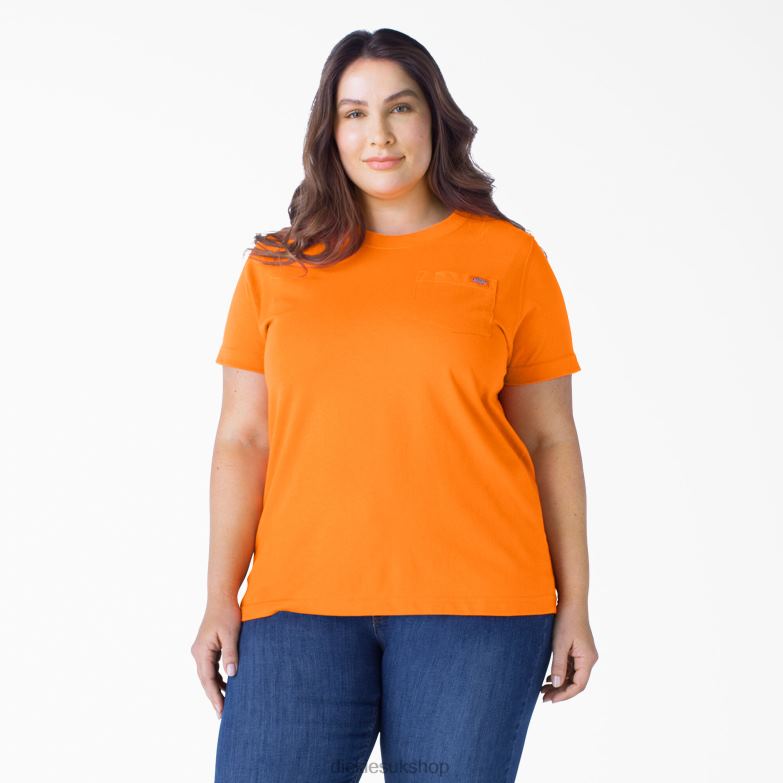 Plus Short Sleeve Heavyweight T-Shirt Women Dickies Orange (OR) 88T841974 Apparel