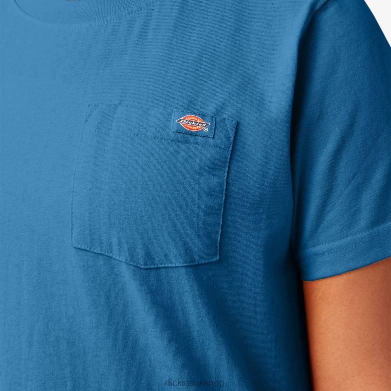 Plus Short Sleeve Heavyweight T-Shirt Women Dickies Vallarta Blue (V2B) 88T841975 Apparel