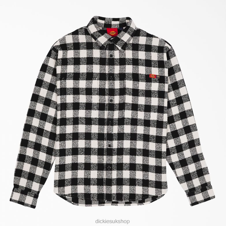 Opening Ceremony Tweed Shirt Men Dickies Black White Plaid (AWP) 88T84937 Apparel