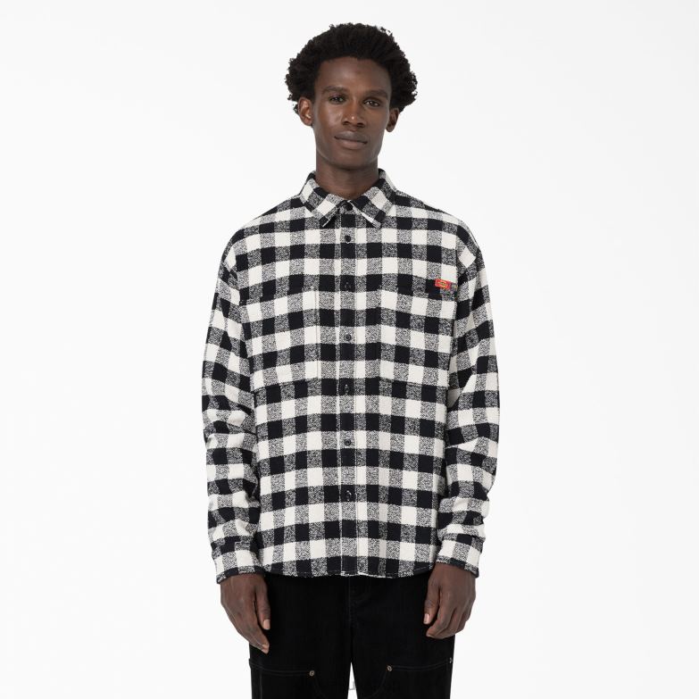 Opening Ceremony Tweed Shirt Men Dickies Black White Plaid (AWP) 88T84937 Apparel