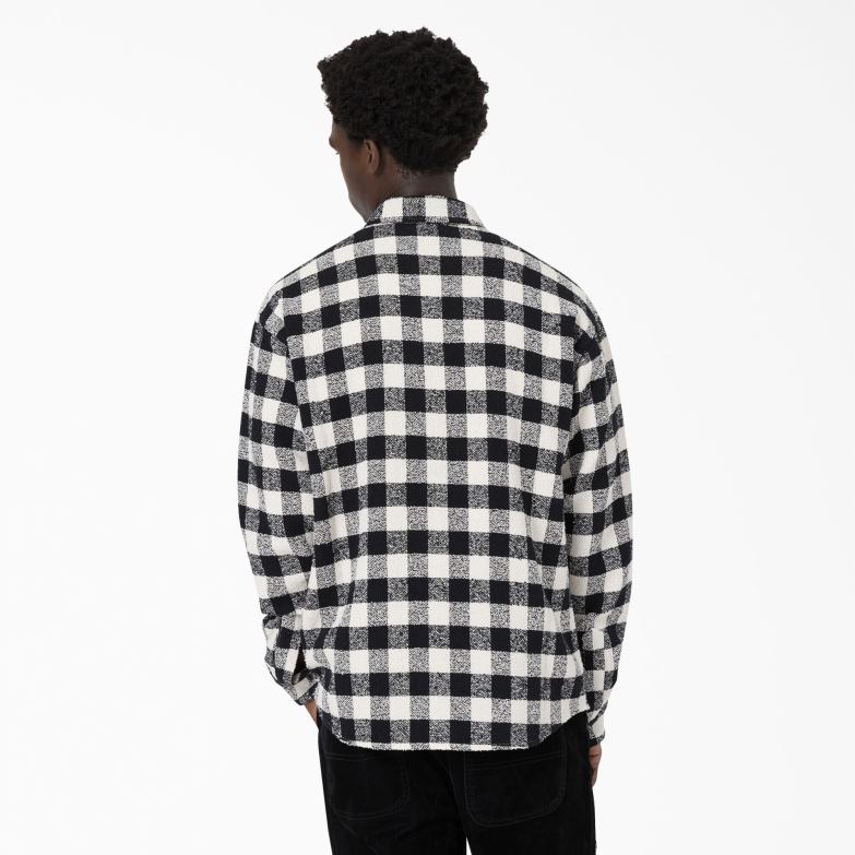 Opening Ceremony Tweed Shirt Men Dickies Black White Plaid (AWP) 88T84937 Apparel