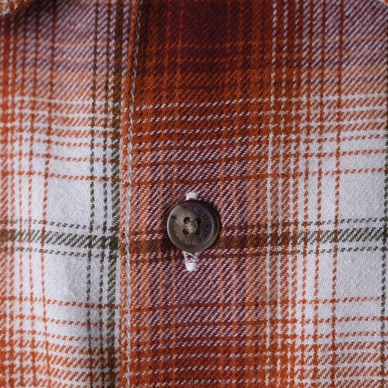 Ronnie Sandoval Brushed Flannel Shirt Men Dickies Burnt Ombre Plaid (OB2) 88T84729 Apparel