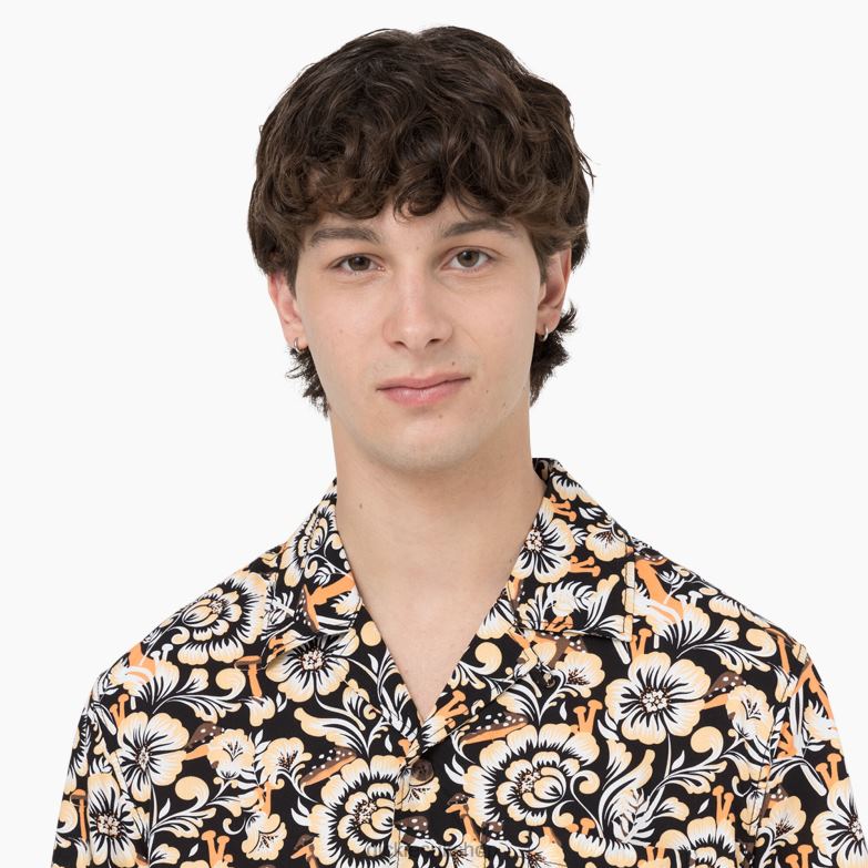Roseburg Short Sleeve Shirt Men Dickies Brown Floral Print (BG2) 88T84587 Apparel