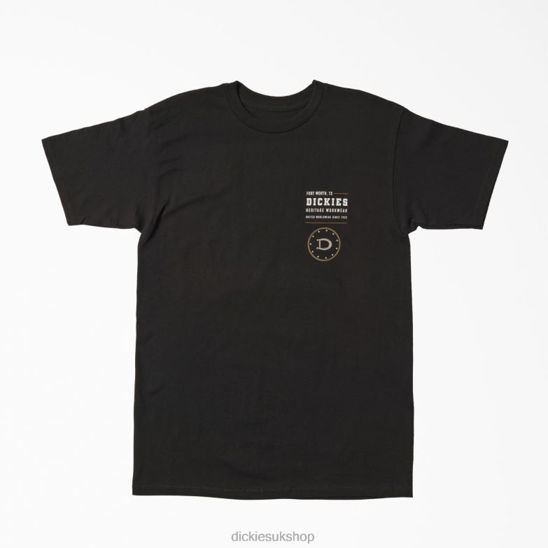 Fort Worth Heritage Graphic T-Shirt Men Dickies Black (BK) 88T84839 Apparel