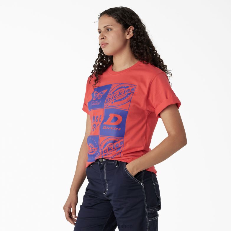 Graphic Band T-Shirt Women Dickies Bittersweet (BW2) 88T842210 Apparel