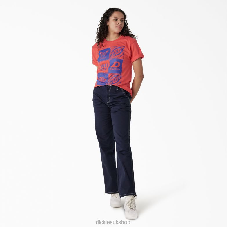 Graphic Band T-Shirt Women Dickies Bittersweet (BW2) 88T842210 Apparel