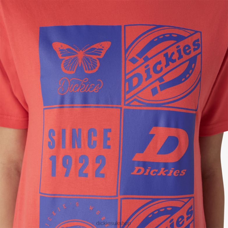 Graphic Band T-Shirt Women Dickies Bittersweet (BW2) 88T842210 Apparel
