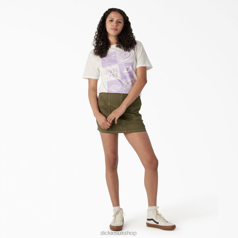 Graphic Band T-Shirt Women Dickies White (WH) 88T842213 Apparel
