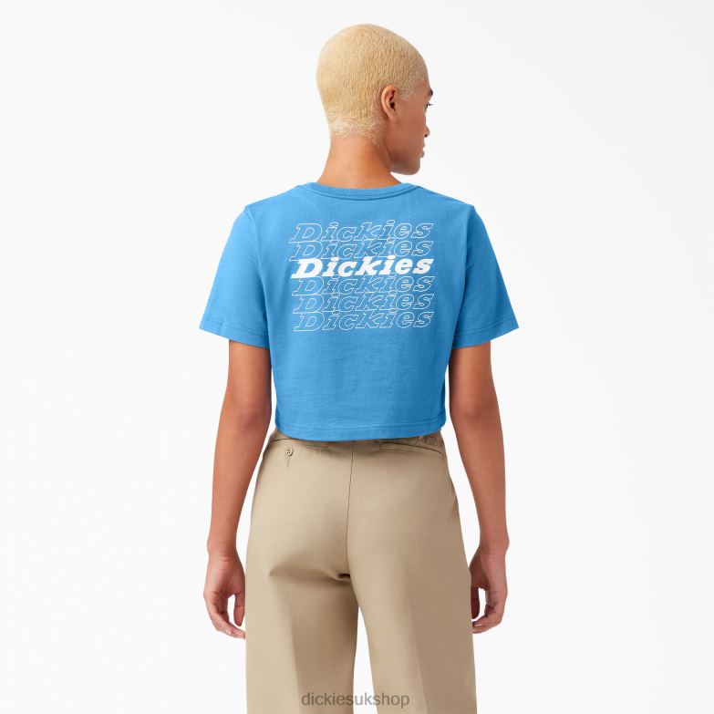 Graphic Cropped T-Shirt Women Dickies Bright Cobalt (B2T) 88T842148 Apparel